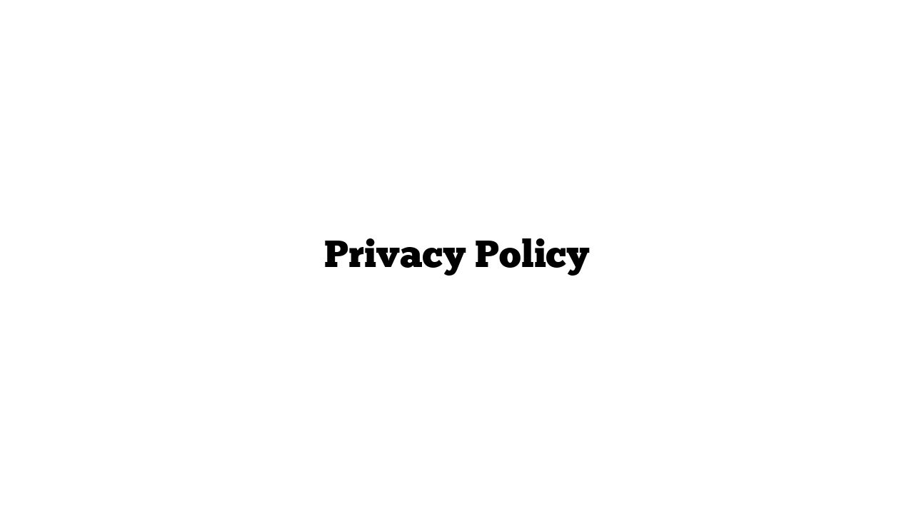 Privacy Policy