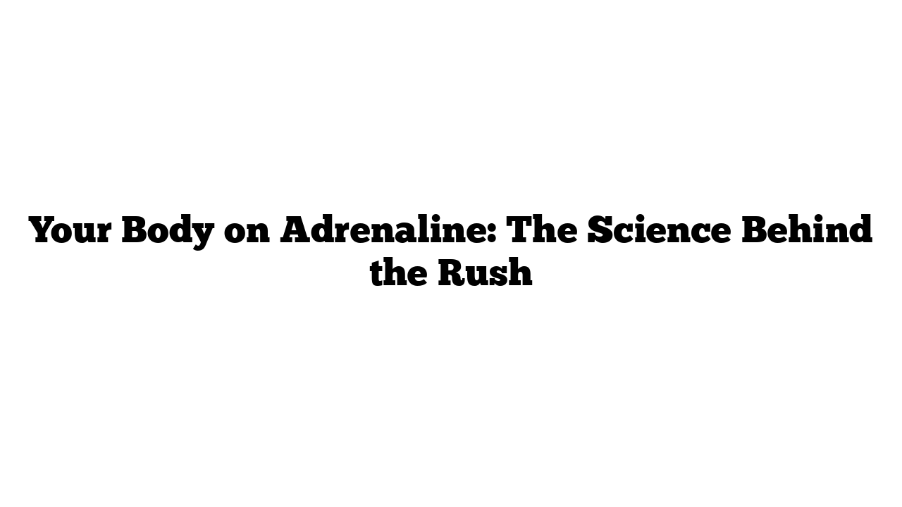 Your Body on Adrenaline: The Science Behind the Rush