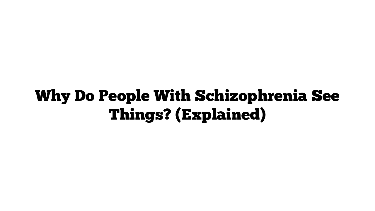 Why Do People With Schizophrenia See Things? (Explained)